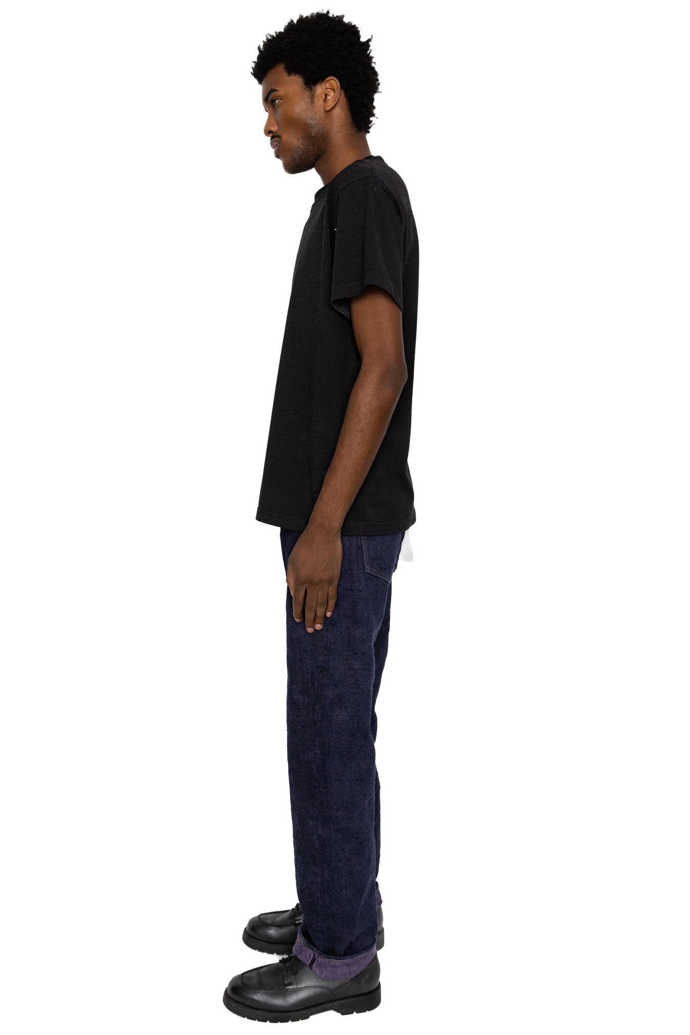 277Bumpy-MURASAKI 17oz Bumpy Denim Just Like Straight - Purple