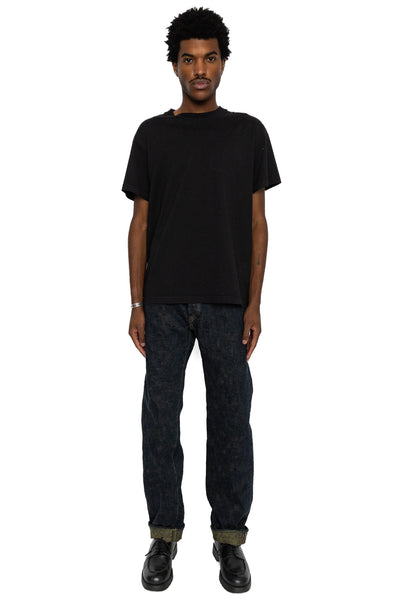 277Bumpy-KUSAKI 17oz Bumpy Denim Just Like Straight - Plant