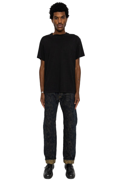 277Bumpy-OUDO 17oz Bumpy Denim Just Like Straight - Ocher