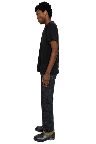 277Bumpy-OUDO 17oz Bumpy Denim Just Like Straight - Ocher