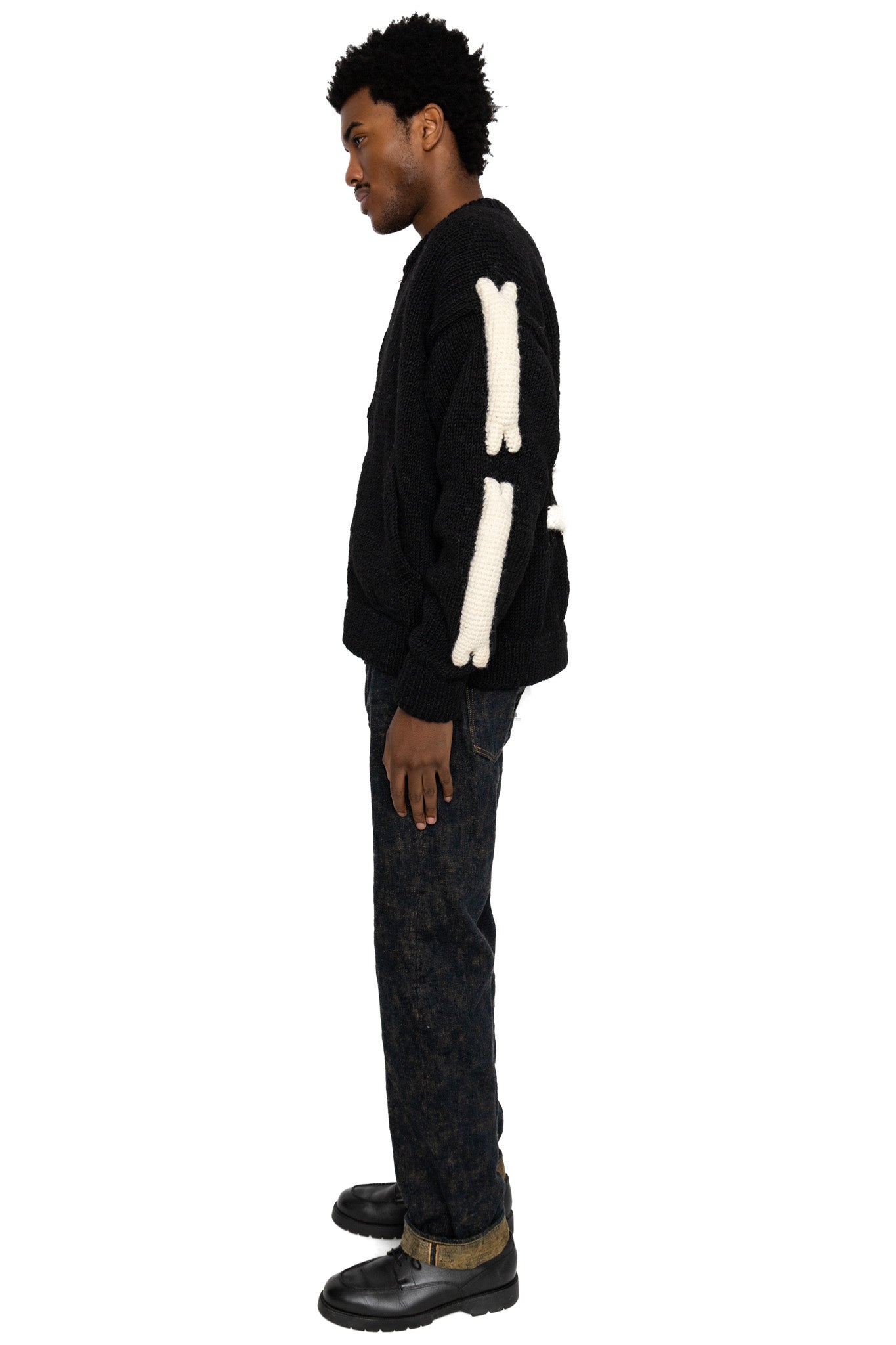 Knit MA-1 "3D Bone" - Black