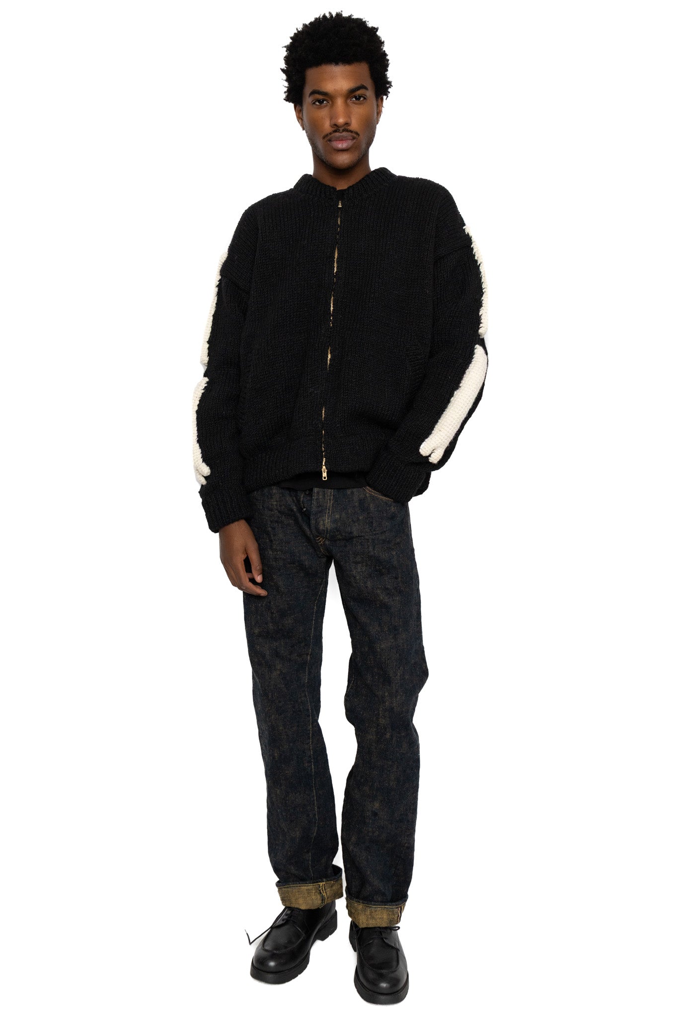 Knit MA-1 "3D Bone" - Black