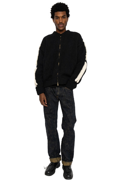 Knit MA-1 "3D Bone" - Black