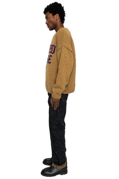 Handmade "Chopped Cheese" Crewneck Knit - Beige