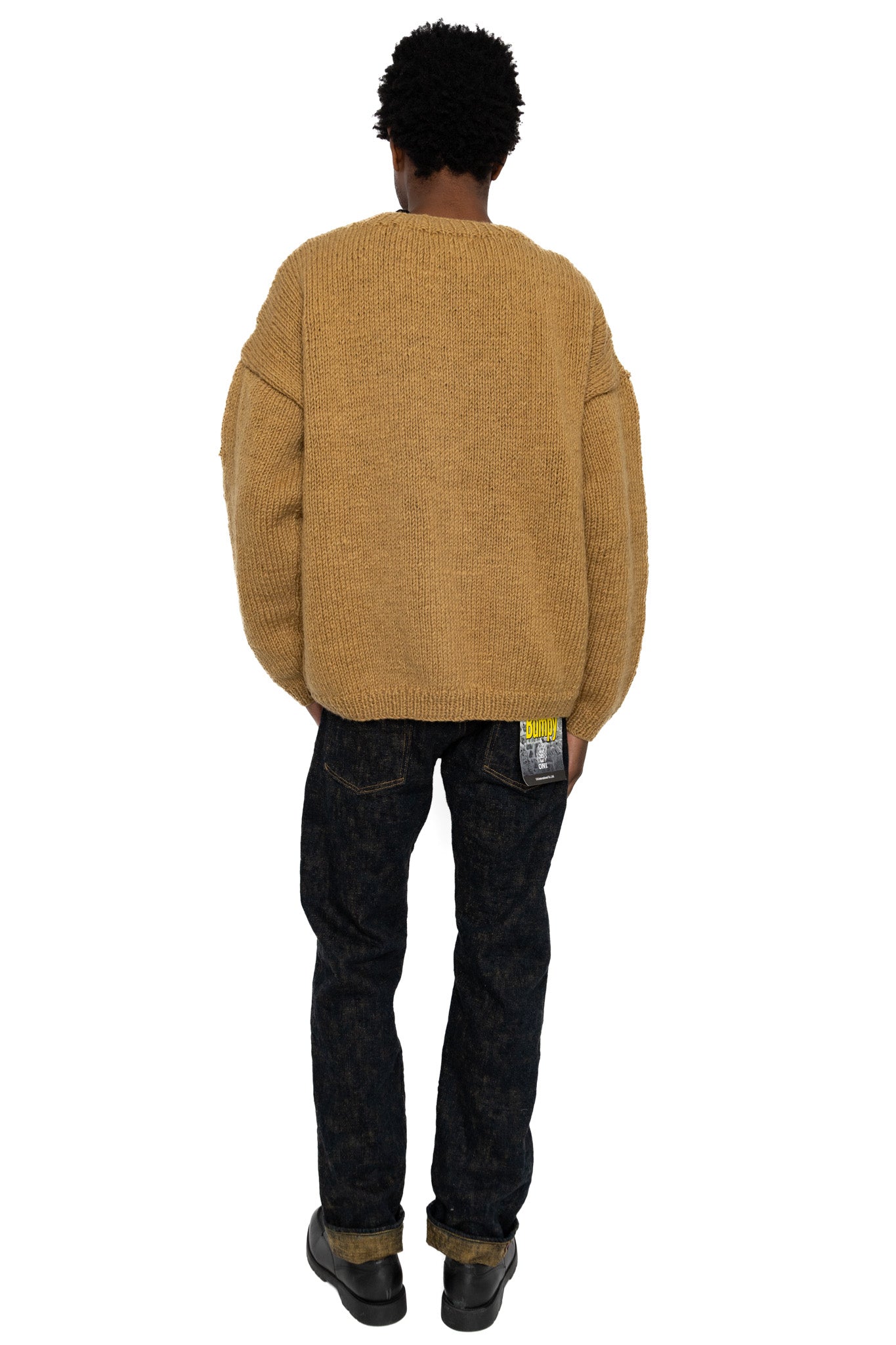 Handmade "Chopped Cheese" Crewneck Knit - Beige