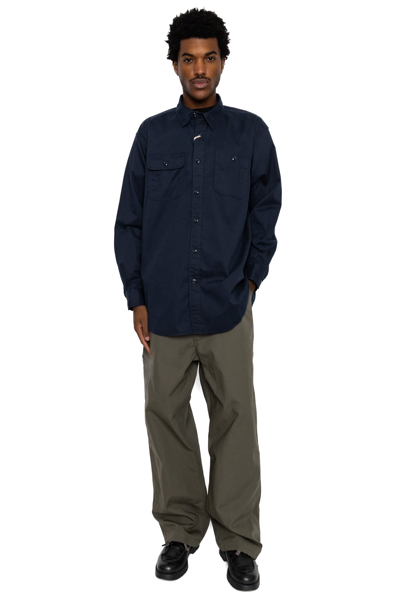 Utility Shirt Cotton Micro Sanded Twill - Navy