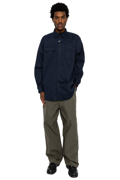 Utility Shirt Cotton Micro Sanded Twill - Navy
