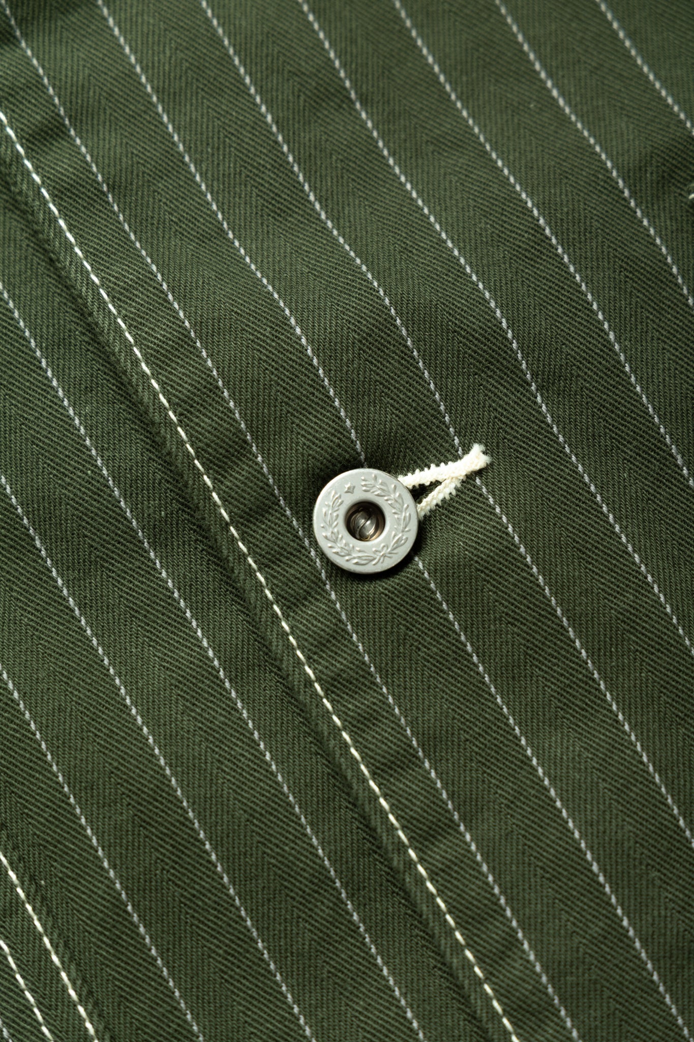 Pinstripe Chore Jacket - Dark Green