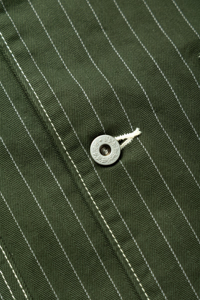 Pinstripe Chore Jacket - Dark Green