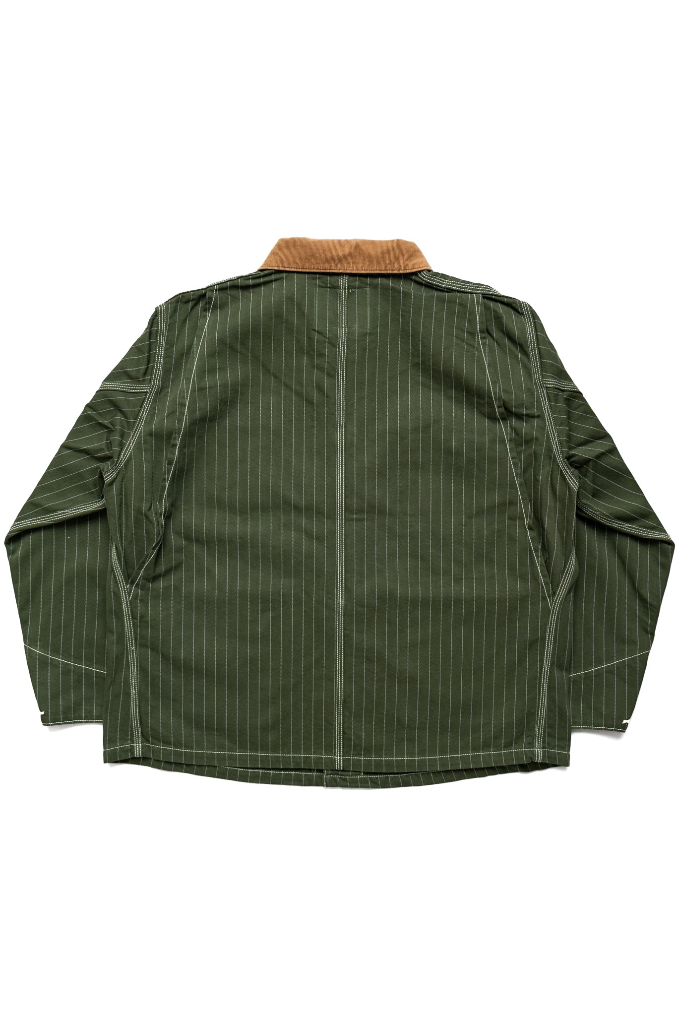 Pinstripe Chore Jacket - Dark Green