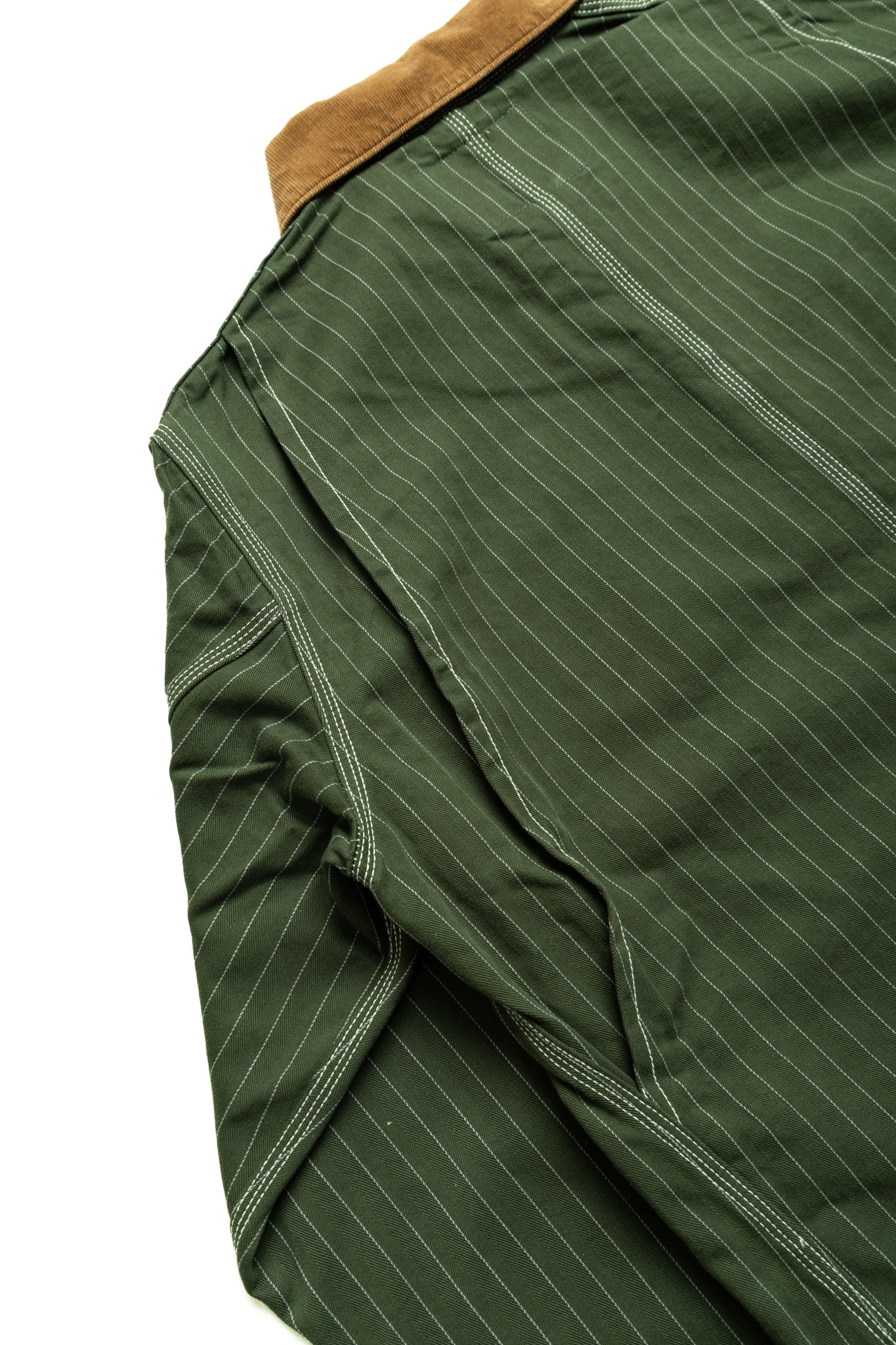 Pinstripe Chore Jacket - Dark Green