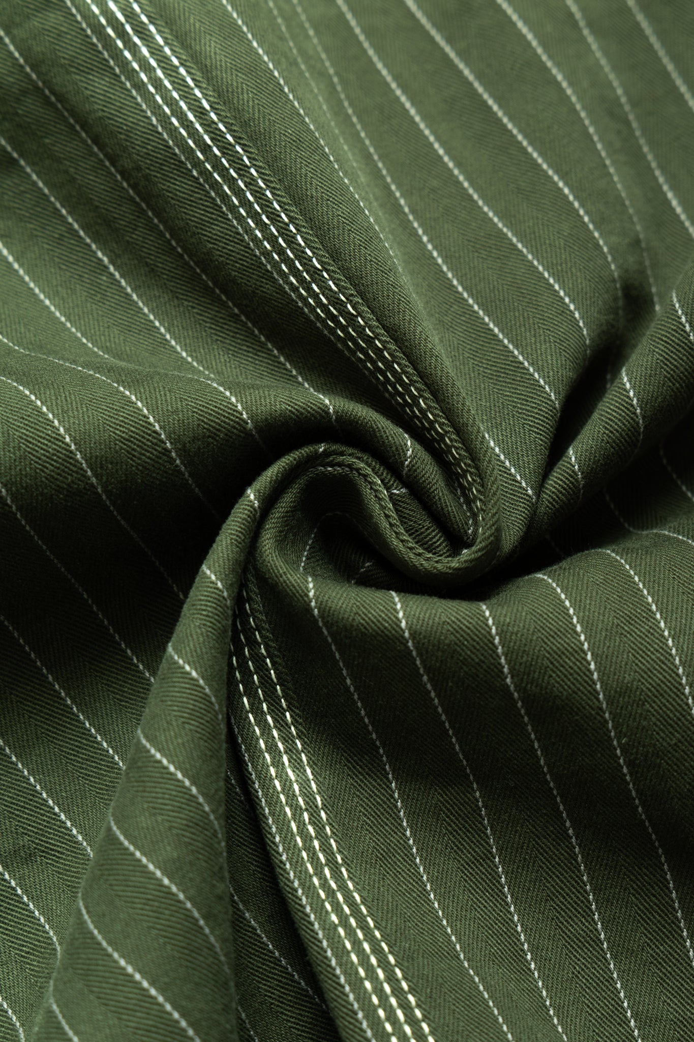 Pinstripe Chore Jacket - Dark Green