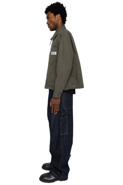 Short Jacket Heavyweight Cotton Ripstop - Olive