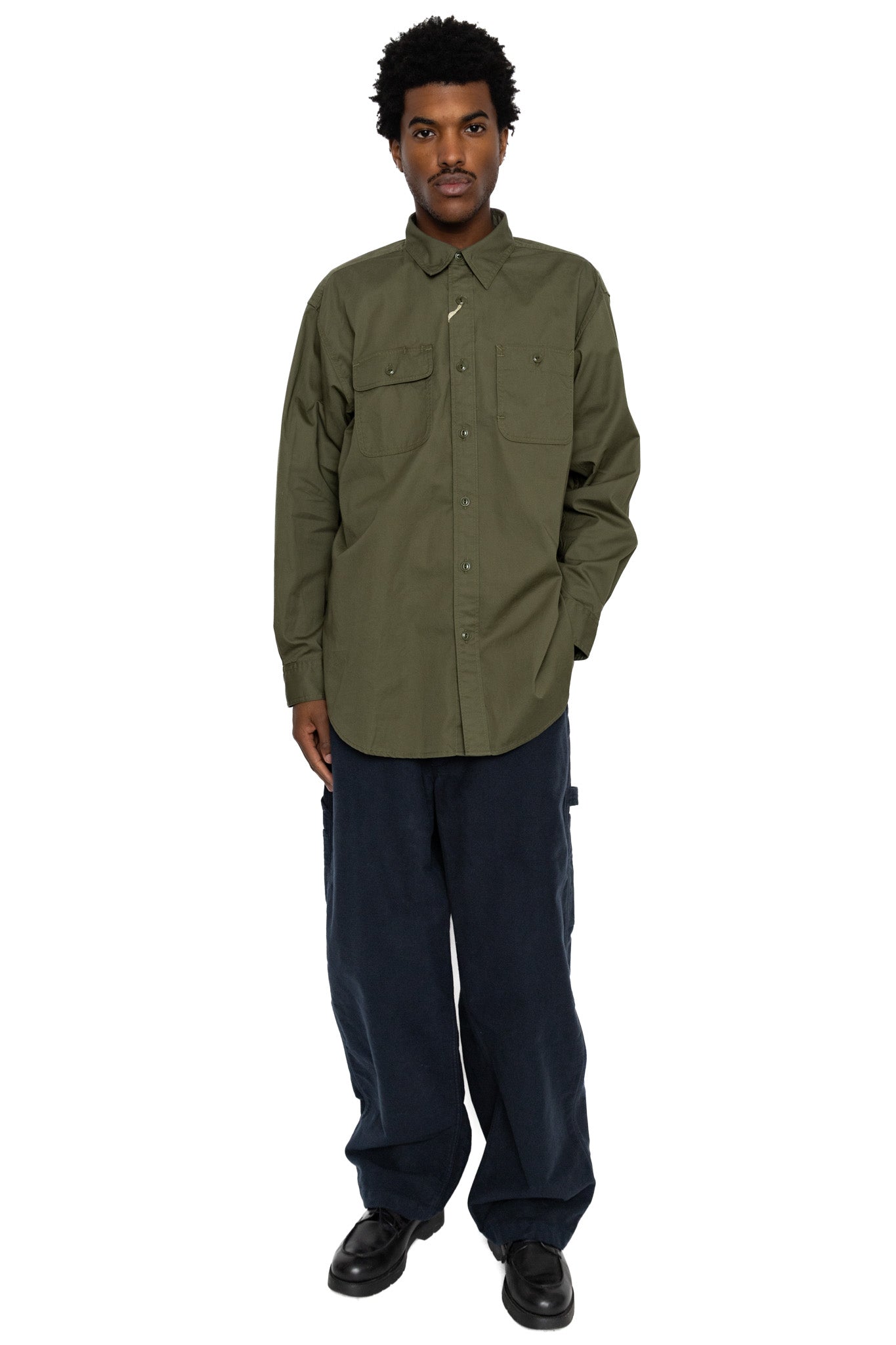 Utility Shirt Cotton Micro Sanded Twill - Olive