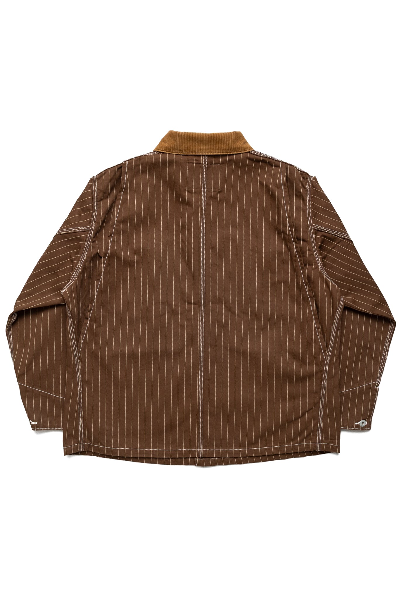 Pinstripe Chore Jacket - Brown