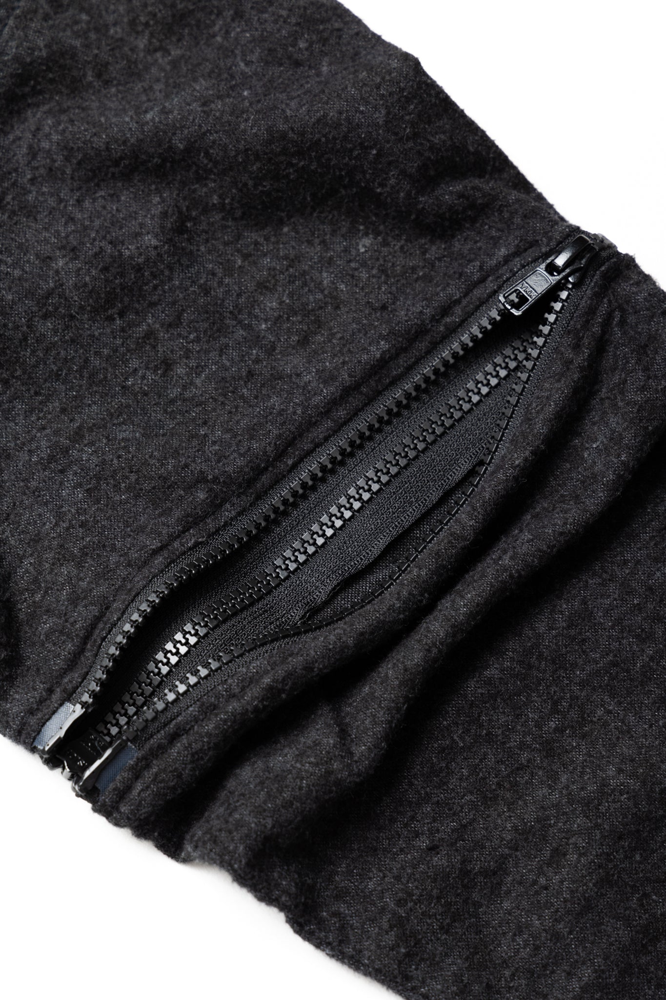 [Rebuild by Needles] Flannel Shirt -> 7 Cuts Zipped Wide Shirt Over Dye - Black