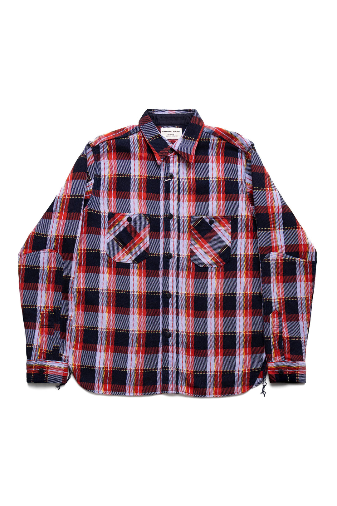 Samurai Jeans Indigo Rope Dyed Heavy Flannel Shirt - Purple – BLUE