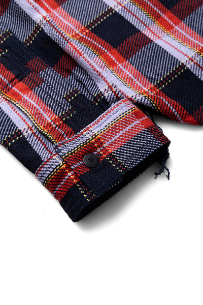 Indigo Rope Dyed Heavy Flannel Shirt - Purple