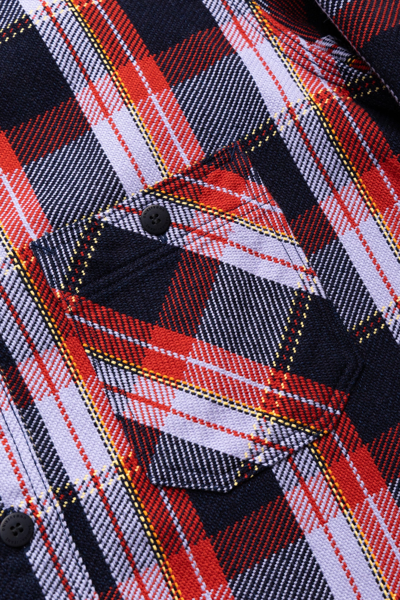 Indigo Rope Dyed Heavy Flannel Shirt - Purple