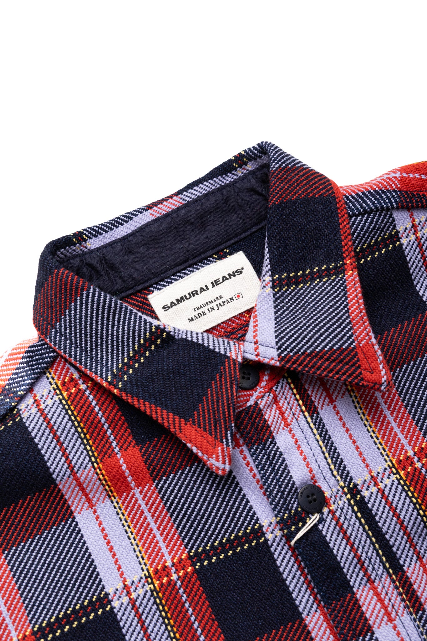 Indigo Rope Dyed Heavy Flannel Shirt - Purple