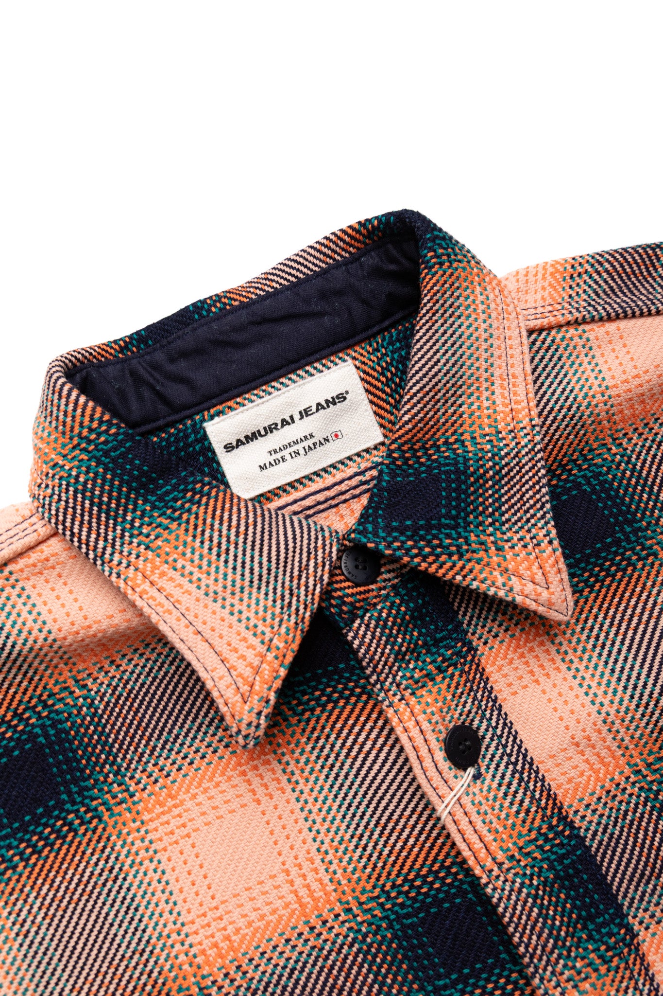 Indigo Rope Dyed Heavy Flannel Shirt - Pink