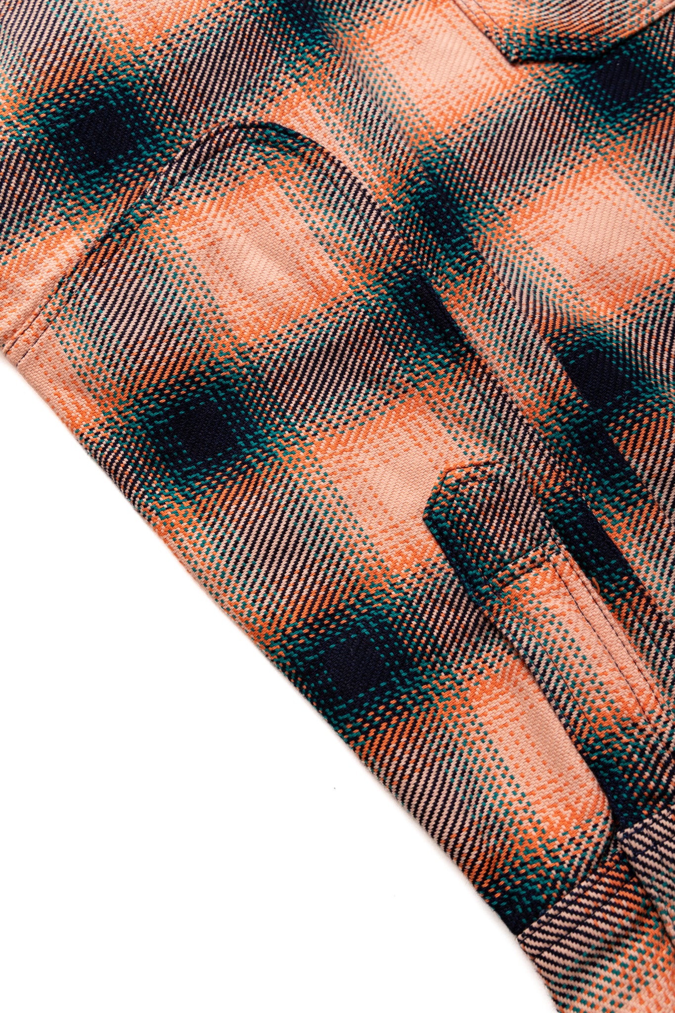 Indigo Rope Dyed Heavy Flannel Shirt - Pink