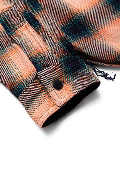 Indigo Rope Dyed Heavy Flannel Shirt - Pink