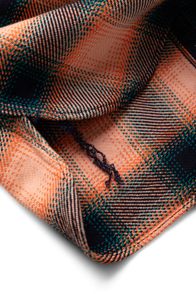 Indigo Rope Dyed Heavy Flannel Shirt - Pink