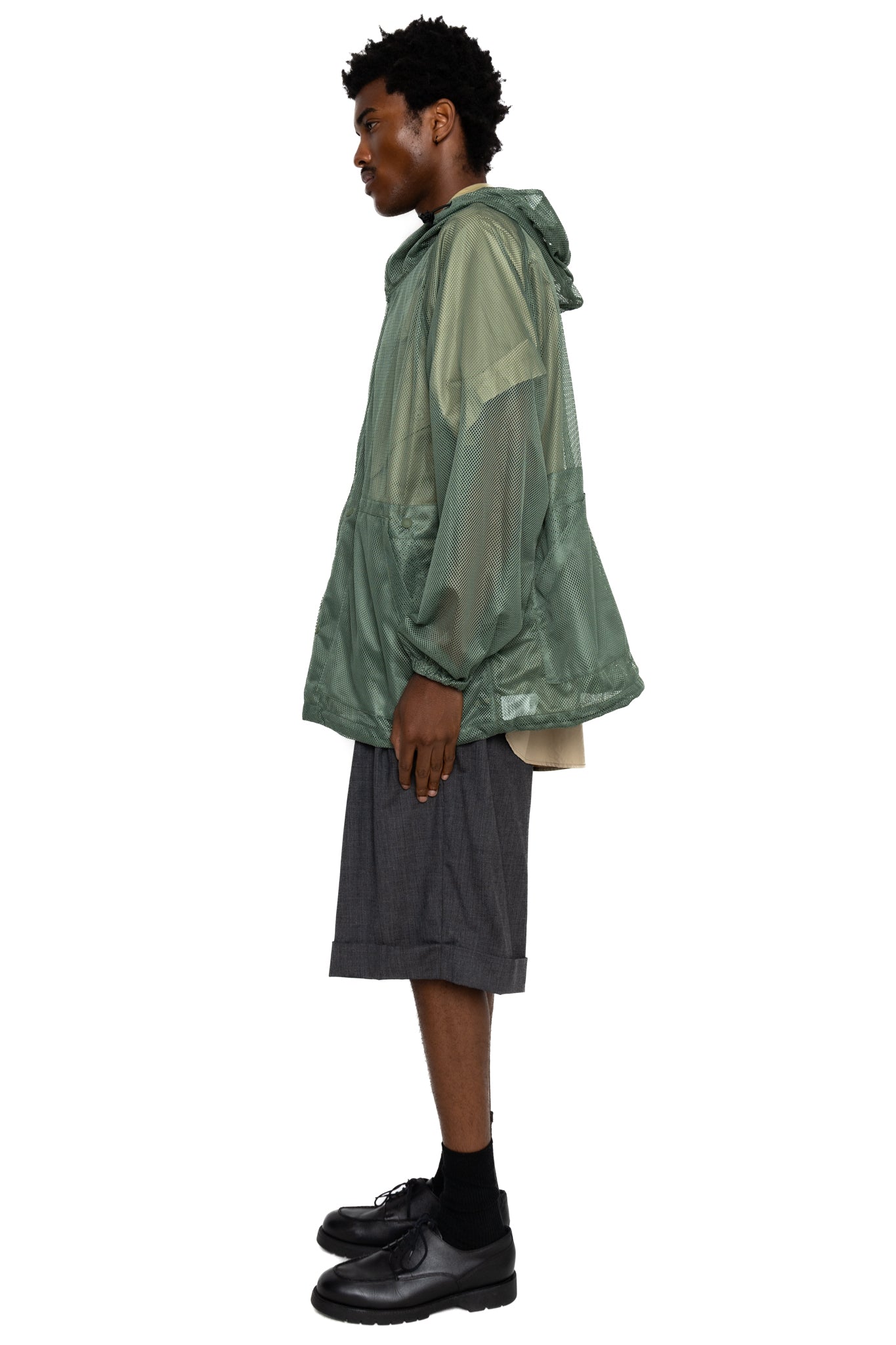 Mesh Parka for Nepenthes NY and Blue in Green - Olive