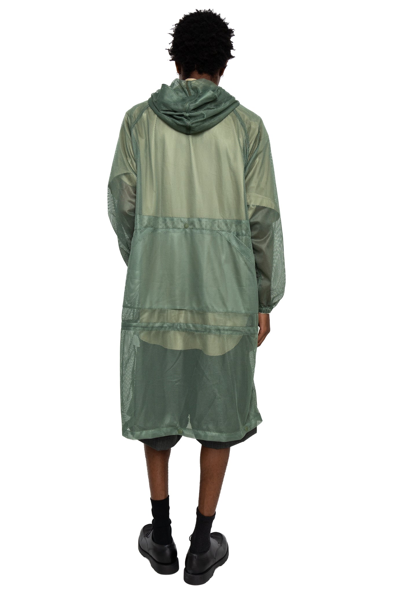 Mesh Parka for Nepenthes NY and Blue in Green - Olive