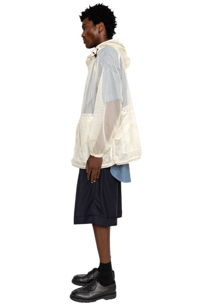 Mesh Parka for Nepenthes NY and Blue in Green - Natural