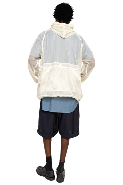 Mesh Parka for Nepenthes NY and Blue in Green - Natural