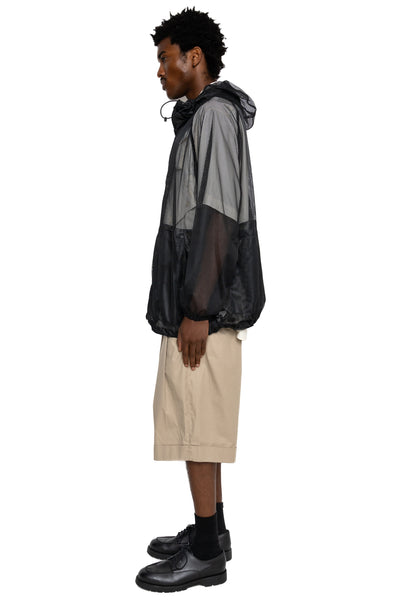 Mesh Parka for Nepenthes NY and Blue in Green - Black
