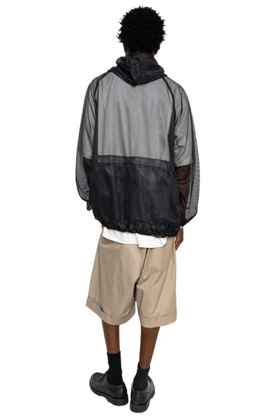 Mesh Parka for Nepenthes NY and Blue in Green - Black