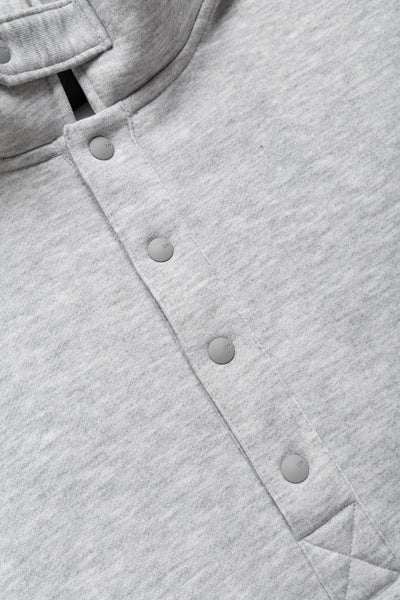 Tech Sweat Snap Pullover - Heather Grey