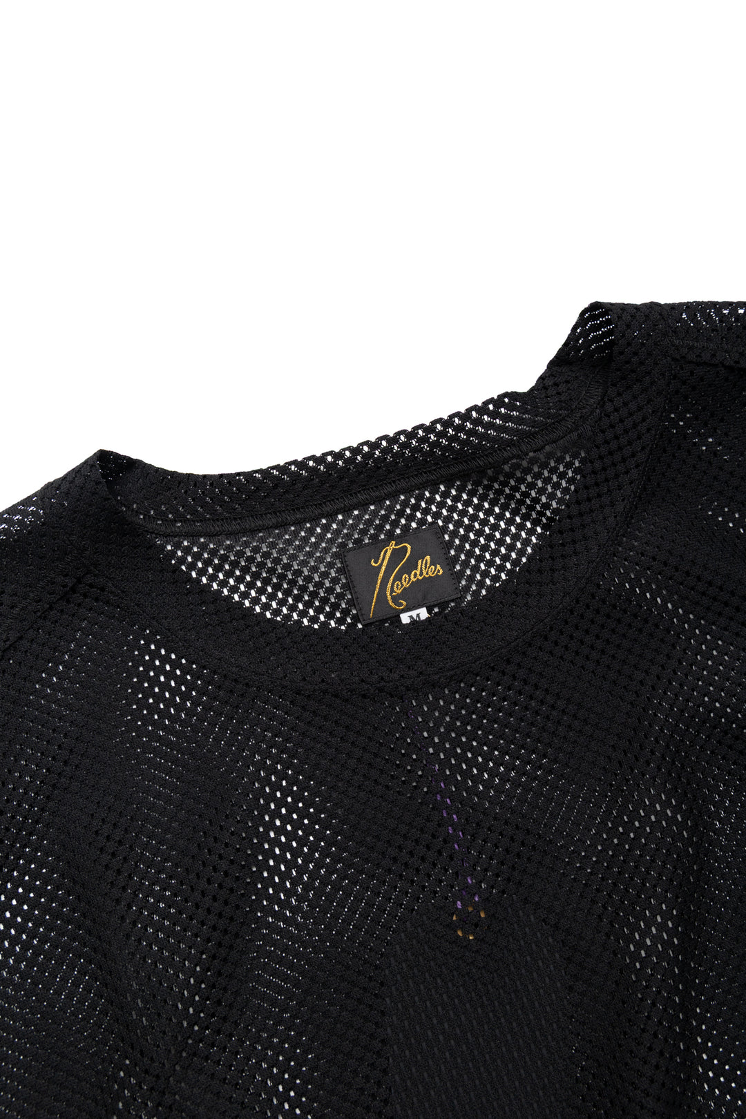 NEEDLES L/S U-Neck Tee Geometric Raschel Lace - Black – BLUE IN
