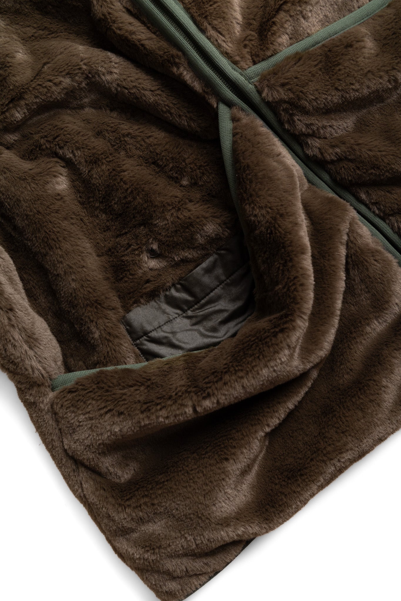 Tech Reversible British Hunter Fur Vest - Brown Khaki