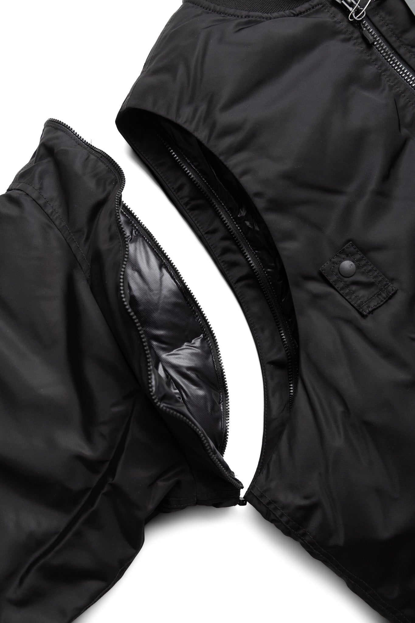 Tech 2Way MA-1 Down Jacket - Black