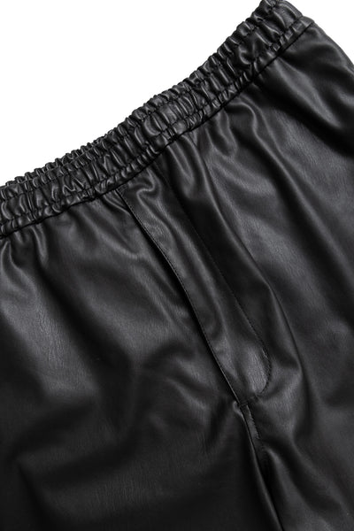 Tech Synthetic Skin Windbreaker Pants - Black