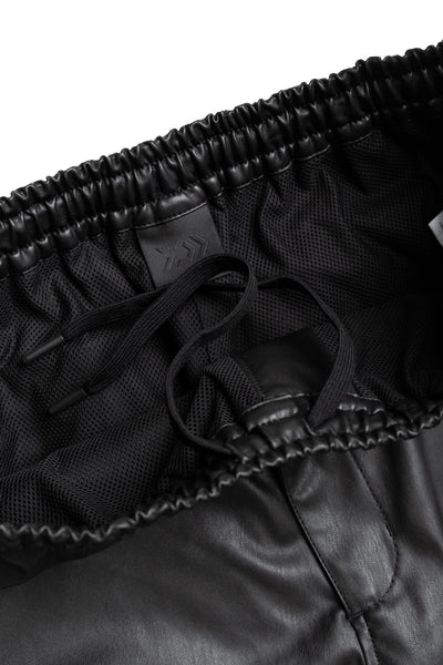 Tech Synthetic Skin Windbreaker Pants - Black