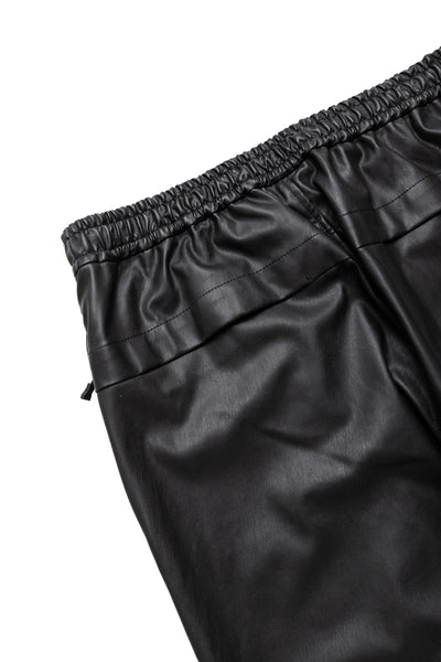 Tech Synthetic Skin Windbreaker Pants - Black