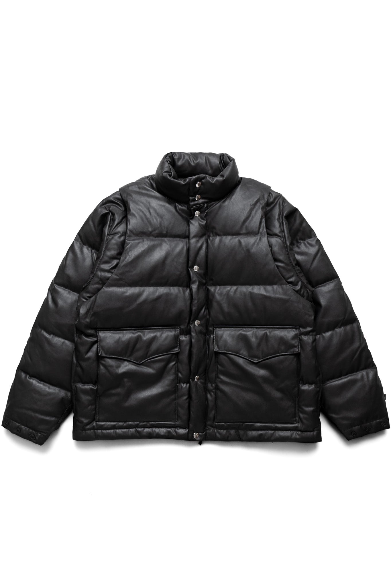 Tech 2Way Synthetic Skin Down Jacket - Black