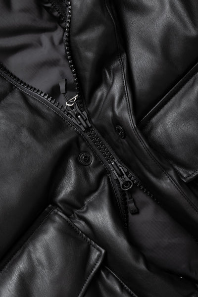 Tech 2Way Synthetic Skin Down Jacket - Black