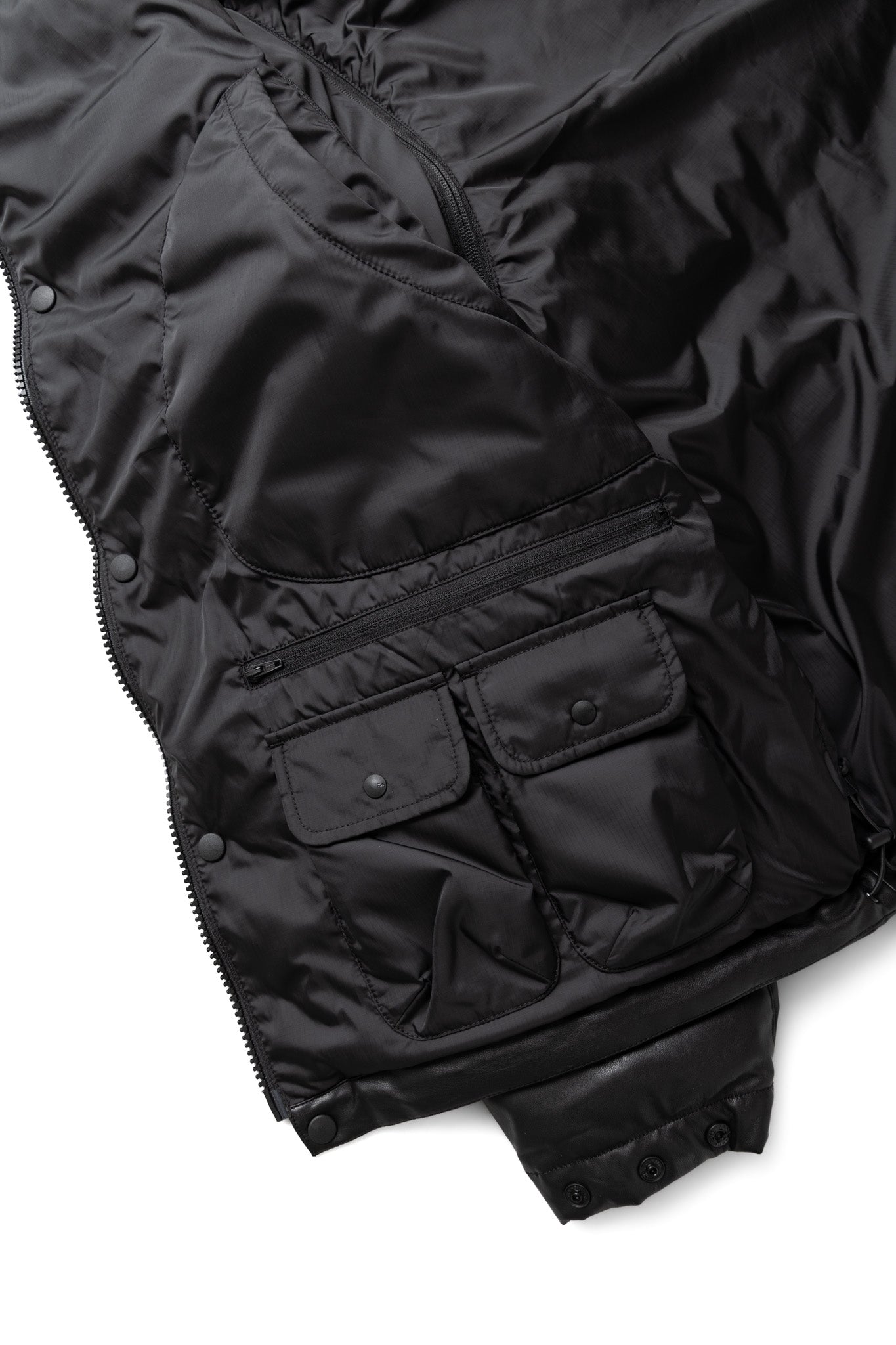 Tech 2Way Synthetic Skin Down Jacket - Black
