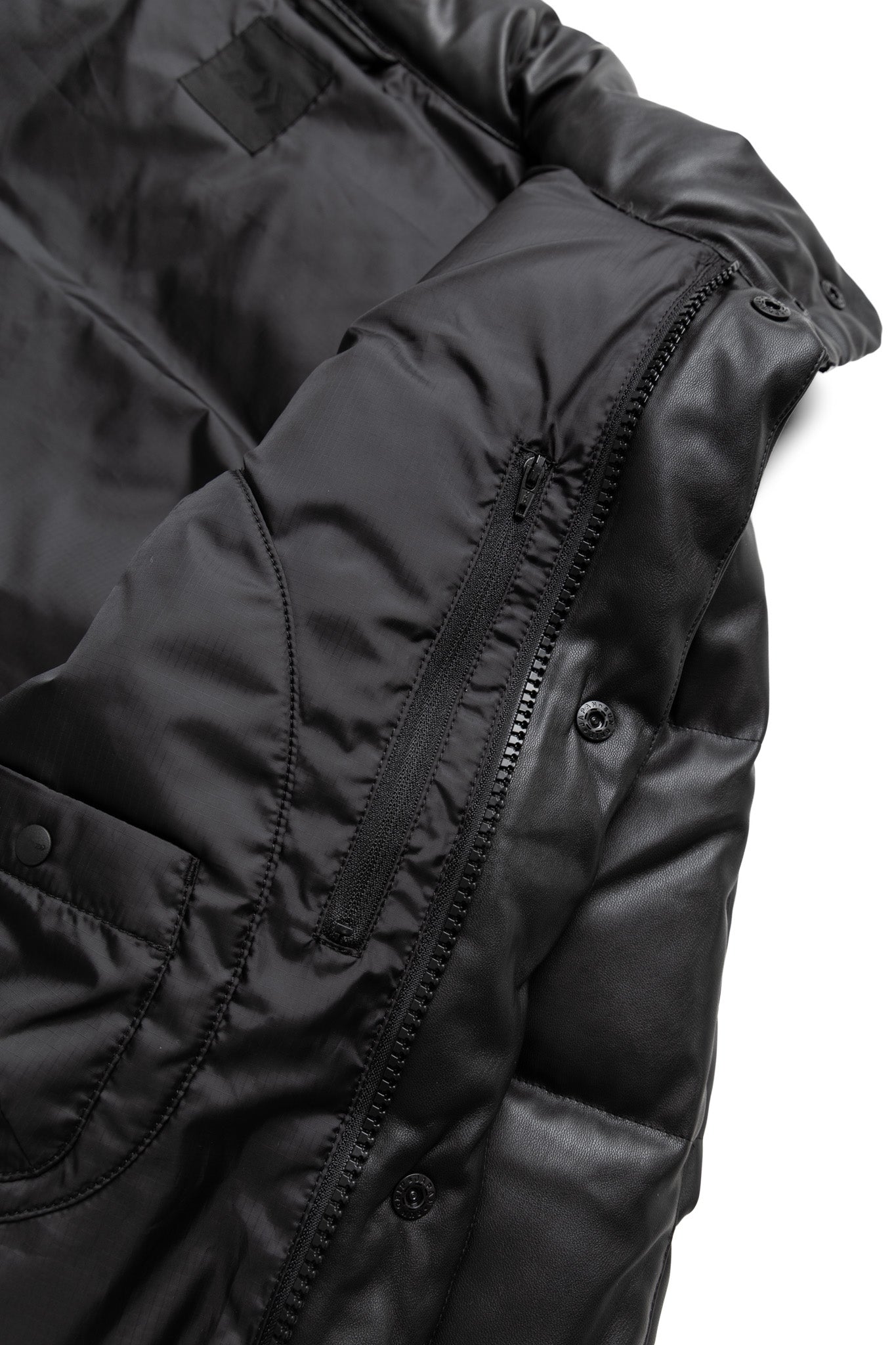 Tech 2Way Synthetic Skin Down Jacket - Black