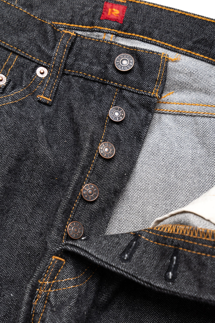 RESOLUTE GB710-2 BLACK DENIM W36×L32 Resolute GB710 Slim Straight Jeans - Ghost Black – BLUE IN GREEN SOHO