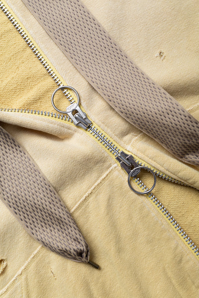 SWT Knit THRILLER Damaged DEVIL Hoodie Blouson (STUDS Remake) - Light Yellow