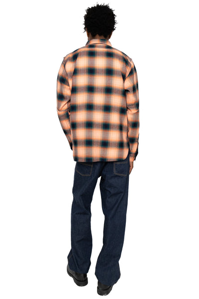 Indigo Rope Dyed Heavy Flannel Shirt - Pink