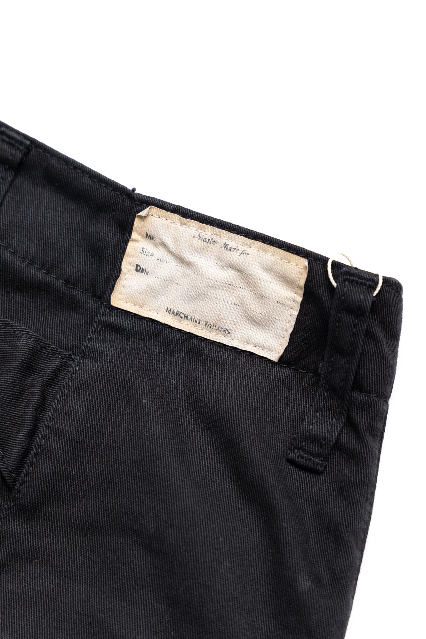 Chino High Waisted NIME Pants (CACTUS Embroidery) - Black