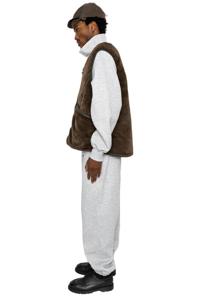 Tech Reversible British Hunter Fur Vest - Brown Khaki